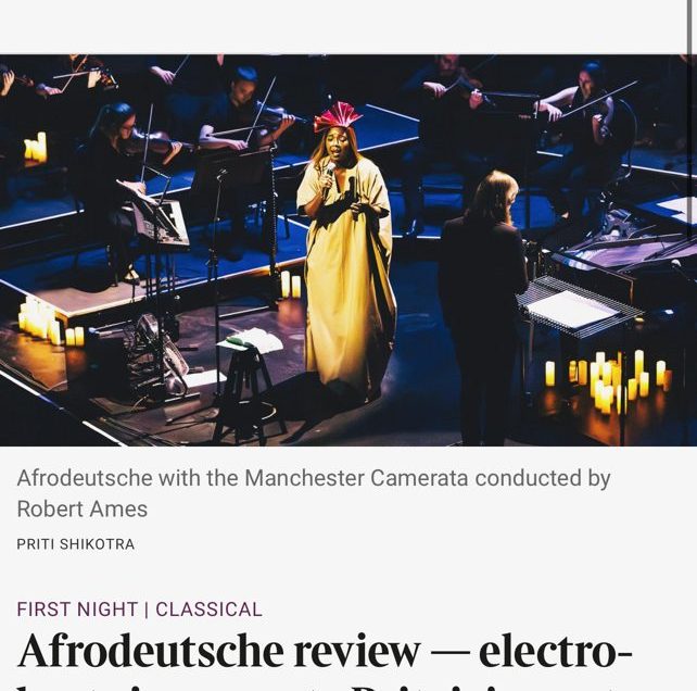 afrodeutsche manchester international festival 2023 image published to the times online